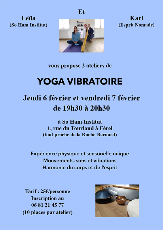 Yoga vibratoire So Ham Leïla atelier La Roche Bernard