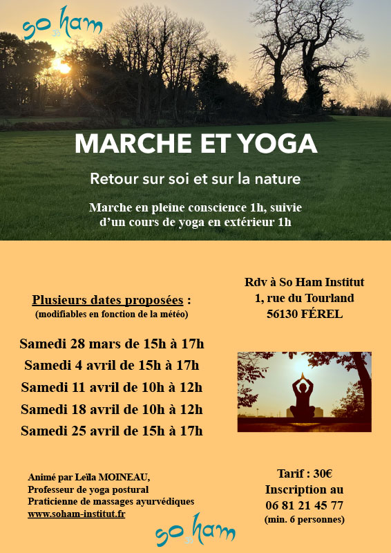 Marche et Yoga So Ham Leïla atelier La Roche Bernard